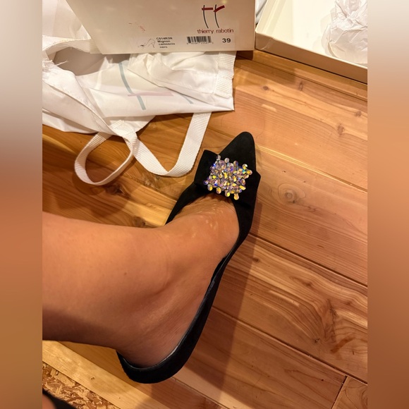 Thierry Rabotin Black heels with Embellished Detail